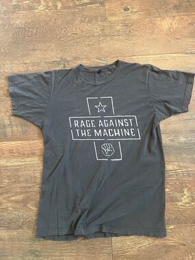 Rage Against The Machine Gray Graphic Tee with White Print (2013)
